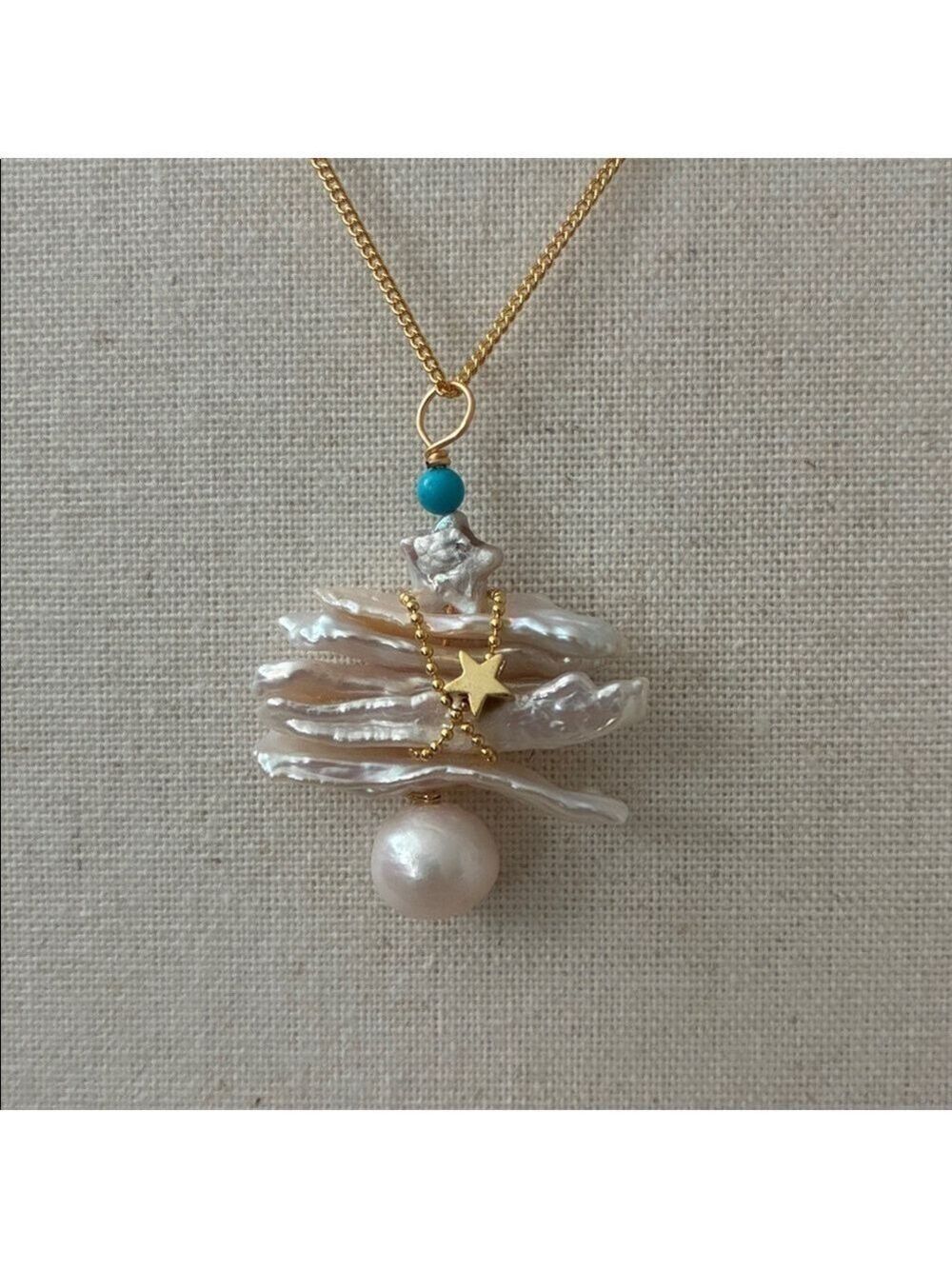 Elegant Baroque Pearl Necklace & Brooch - Christmas Tree Necklace|Christmas Gift